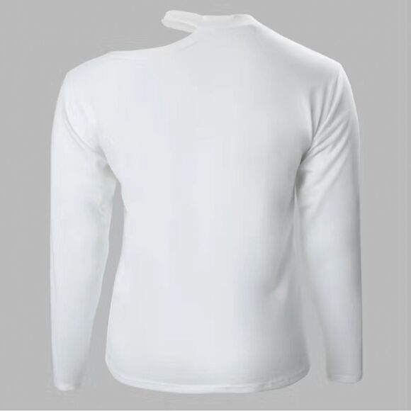 Cold shoulder, long sleeve polyester Top. With sexy eye smirk. - Picture 3 of 8